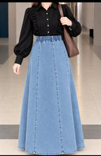 MAXI FlARED DENIM
