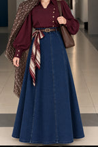 MAXI FlARED DENIM