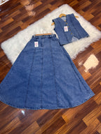 DENIM VEST & SKIRT SET