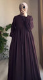 Ruffle Cuff Pleated Abaya