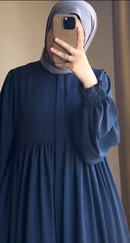 Ruffle Cuff Pleated Abaya