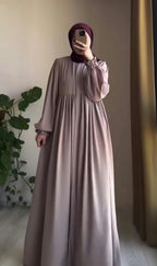 Ruffle Cuff Pleated Abaya