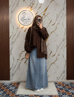 Maya Denim Skirt & Shirt Set