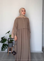 Anya Button-Overlay Abaya