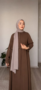 Anya Button-Overlay Abaya
