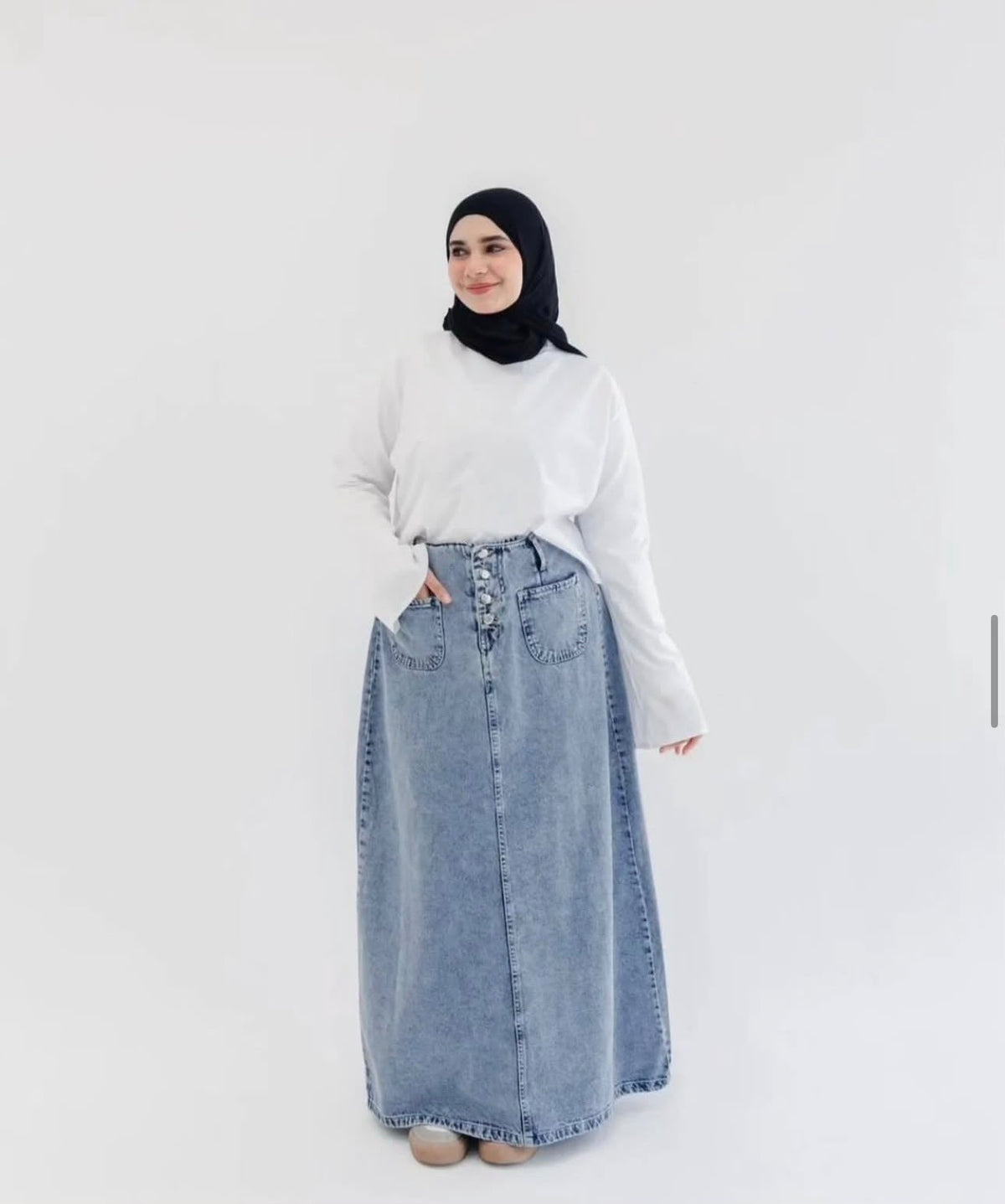 Royal Charm Denim Skirt