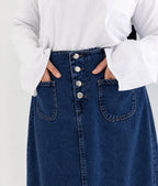 Royal Charm Denim Skirt
